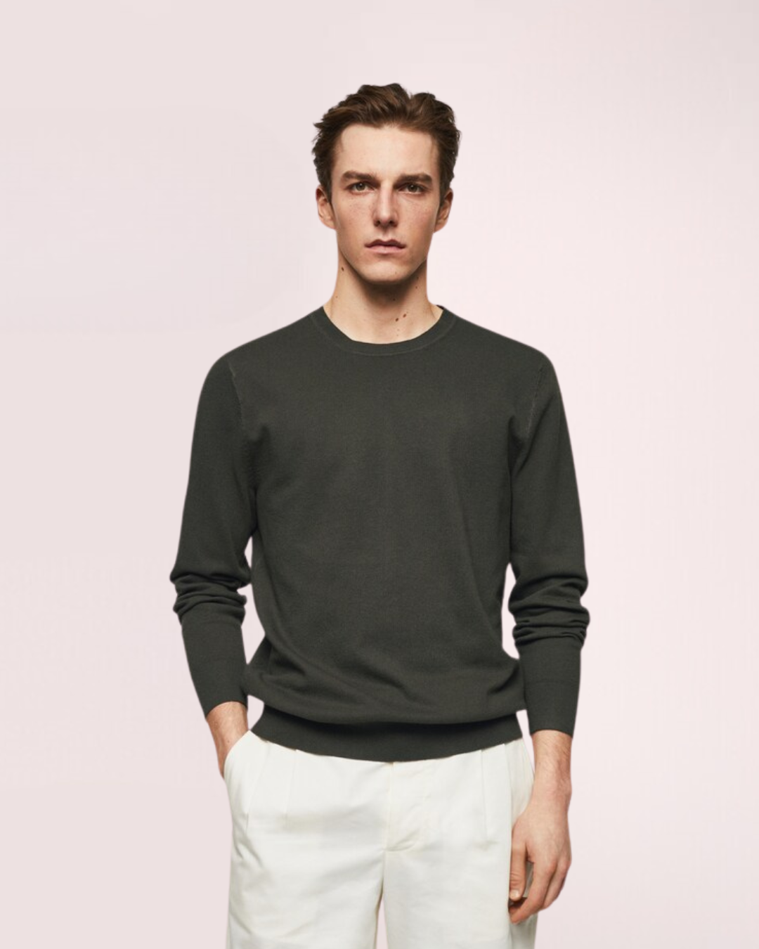 Regular Fit Fleece Fabric Sweatshirt